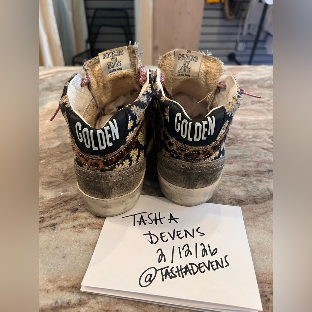 Golden Goose Mid Stars Like New Dream Maker Edition Daisy Print - Picture 7 of 10